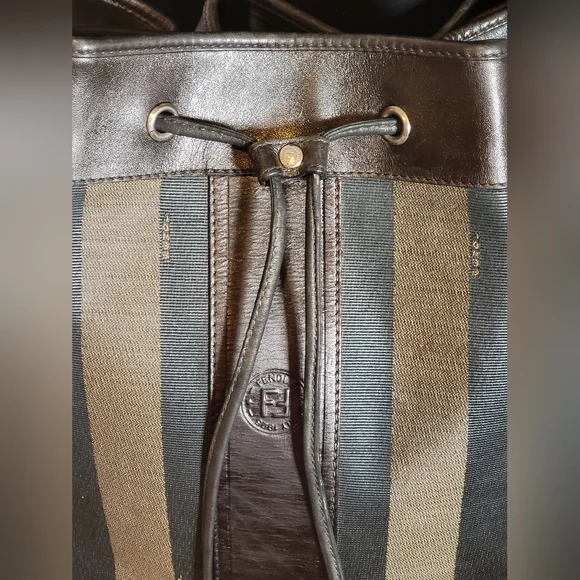 AUTHENTIC FENDI Pequin BUCKET BAG - Picture 2 of 16